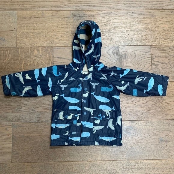 Hatley Whale Raincoat Kids Size 1 - Picture 1 of 9